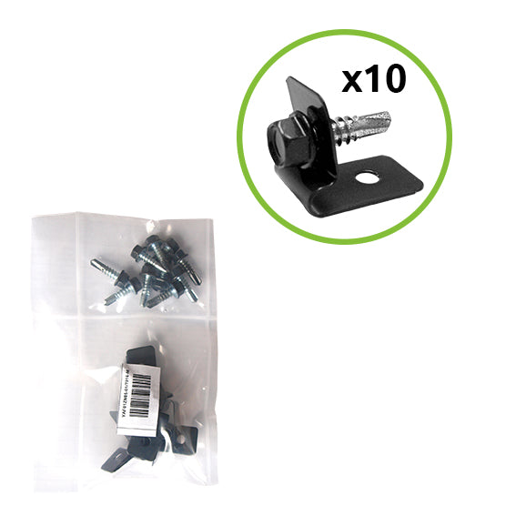 "L" Bracket ZnPVC anthracite 10pcs