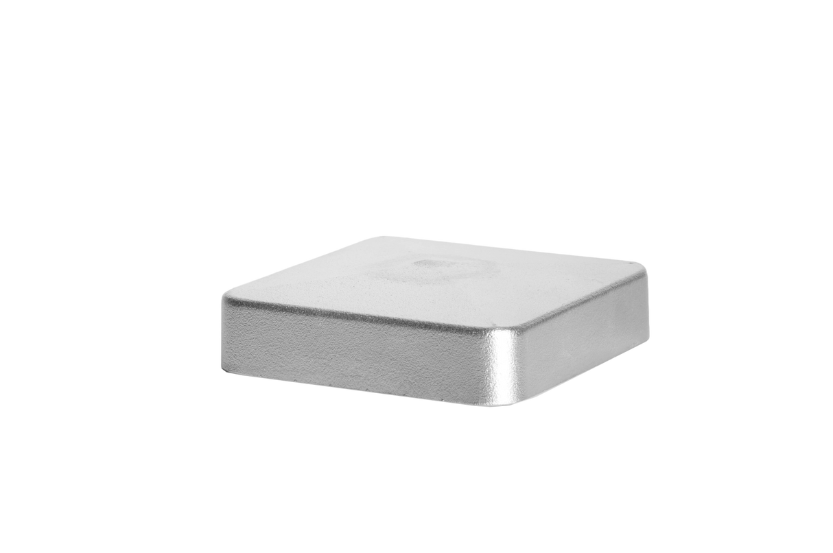 Hliníková stříška sloupku 80x80 plochá - natural