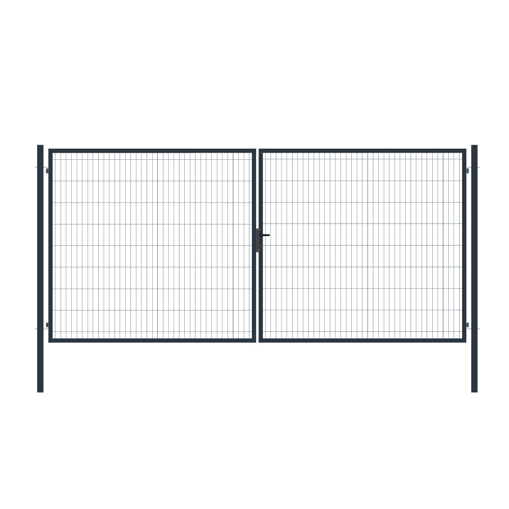 Brána 2Kř. SQUARE ZnPVC RAL 7016 1800x4000mm