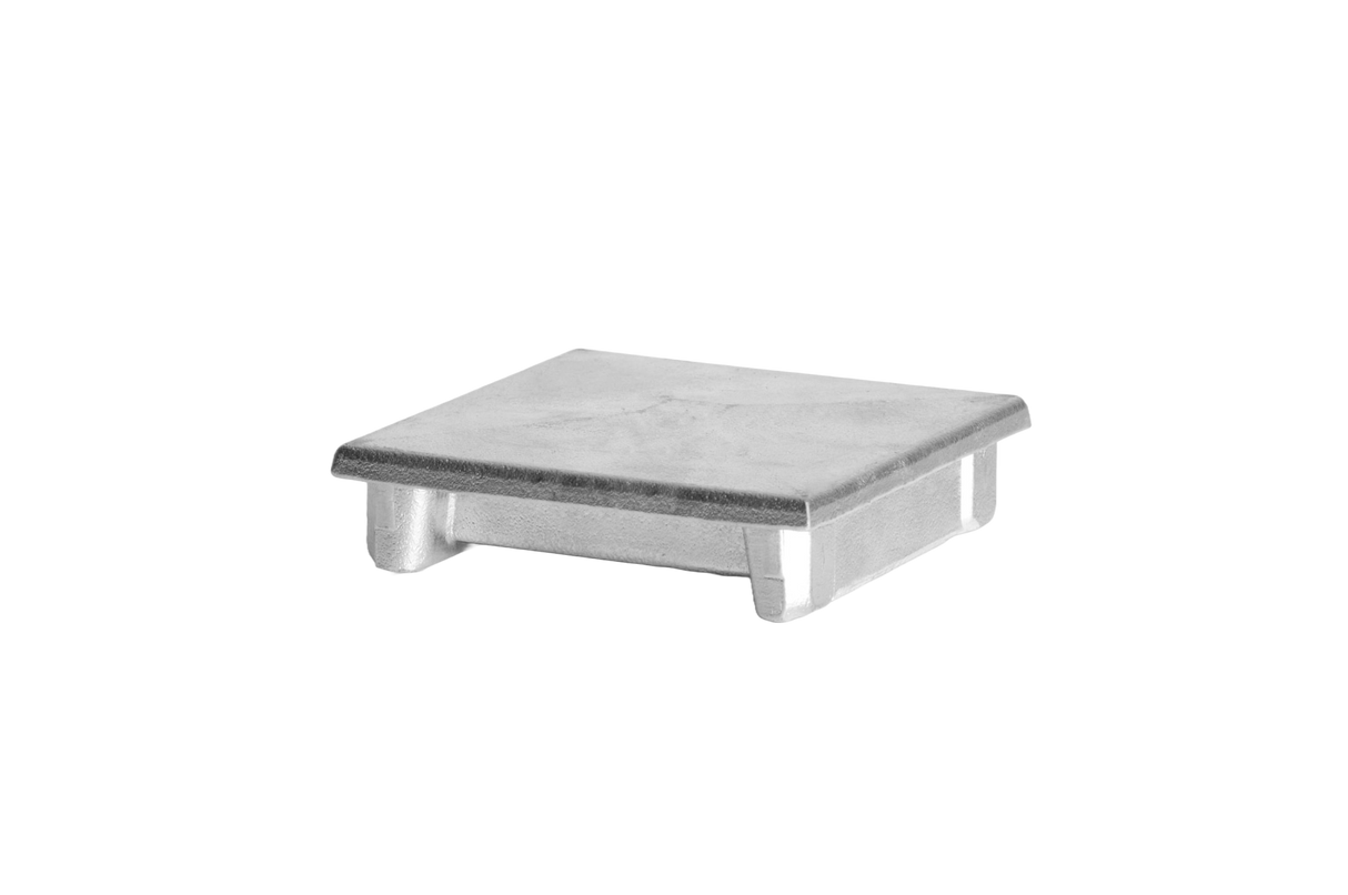 Hliníková zátka sloupku 100x100 plochá - natural