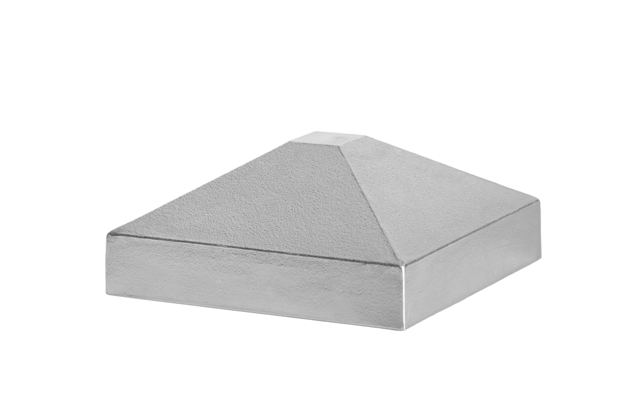 Hliníková stříška sloupku 100x100 jehlan - natural