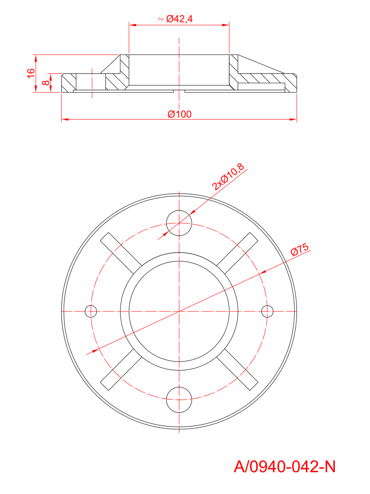 Kotvení vrchní-příruba