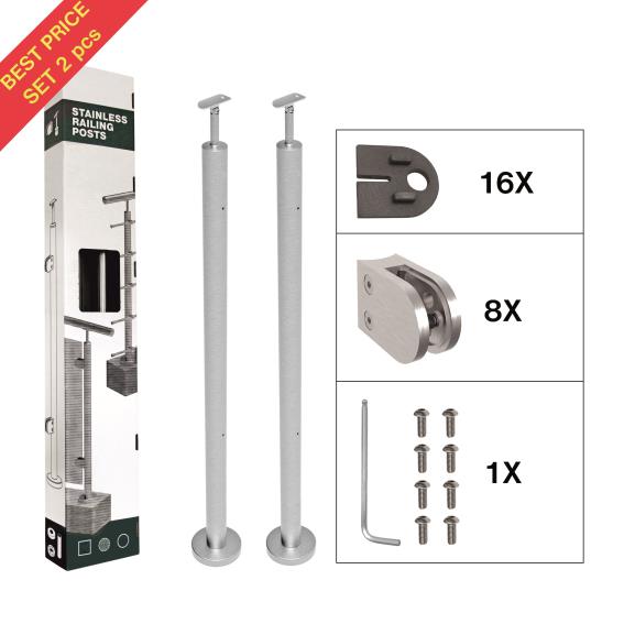 Nerezový sloupek, vrchní kotvení