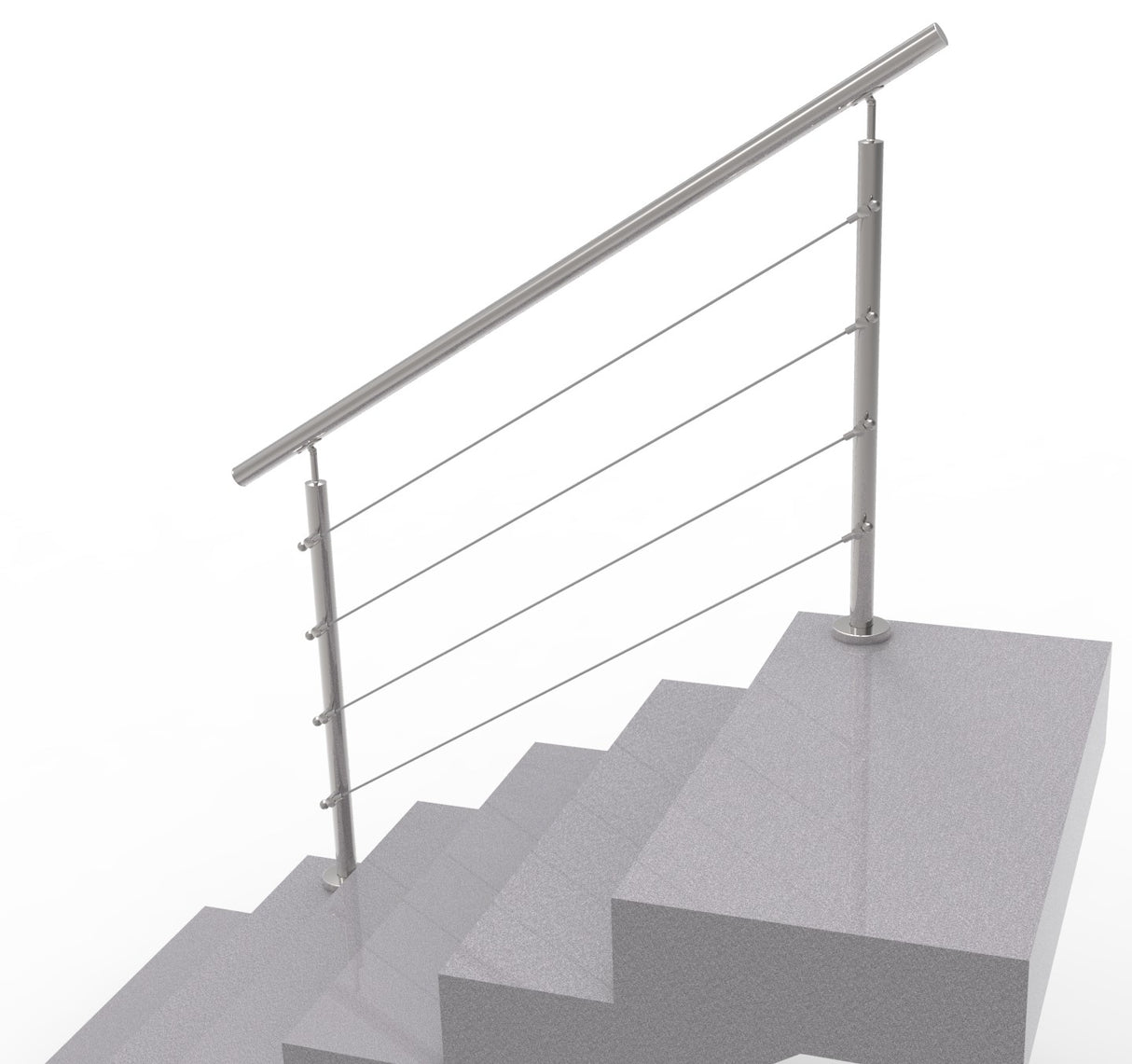 Nerezové lankové zábradlí na schody, 1500x900mm