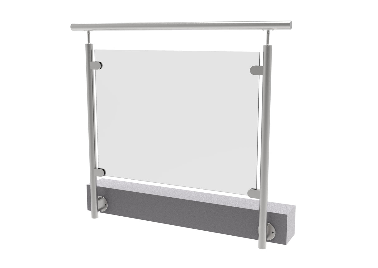 Nerezový sloupek, rovné + platnička