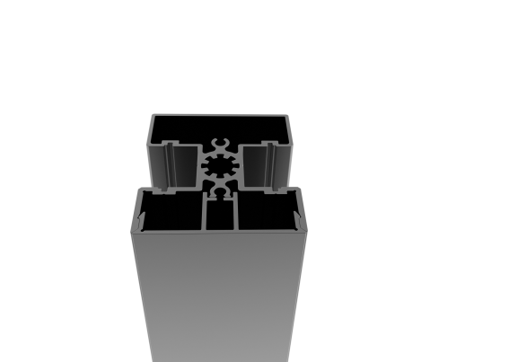 Sada hliníkového sloupku 50x60 a krytky - 1850mm R7016