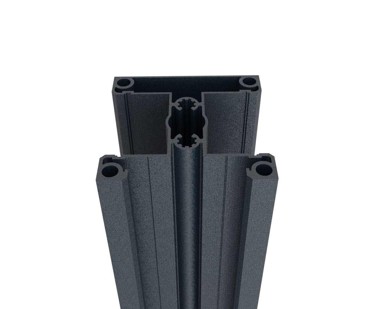 Hliníkový plotový sloupek 70x70 pro lamelové výplně - 1850mm R7016