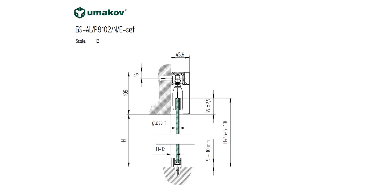Kování - Posuvné dveře lišta
