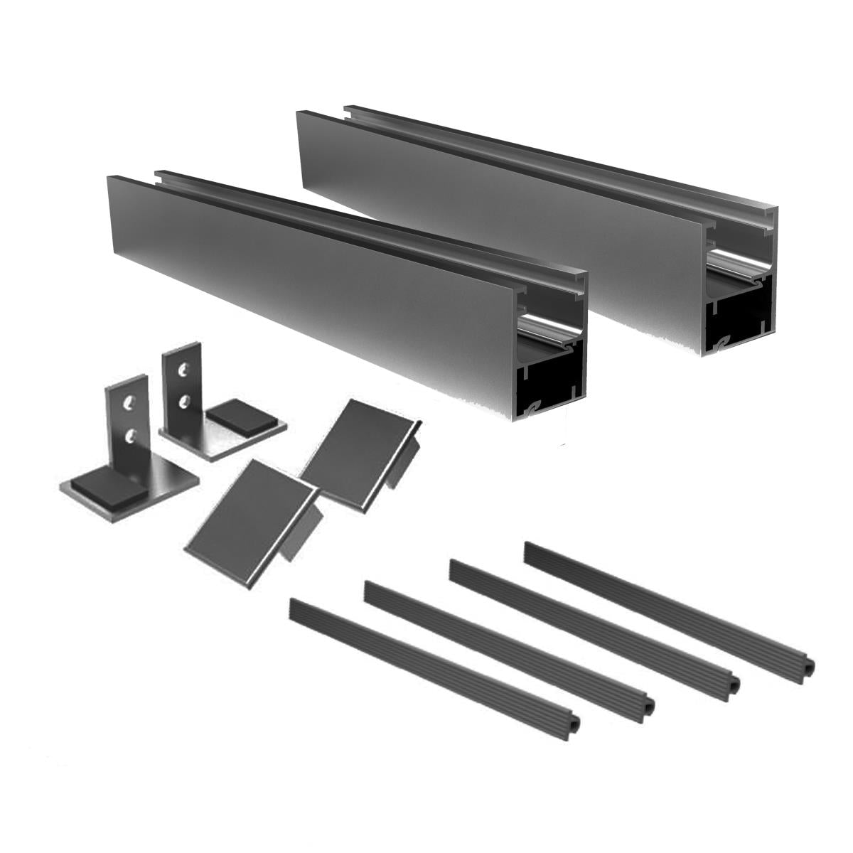 Francouzské okno hliník rám bez skla, kotvení do okna