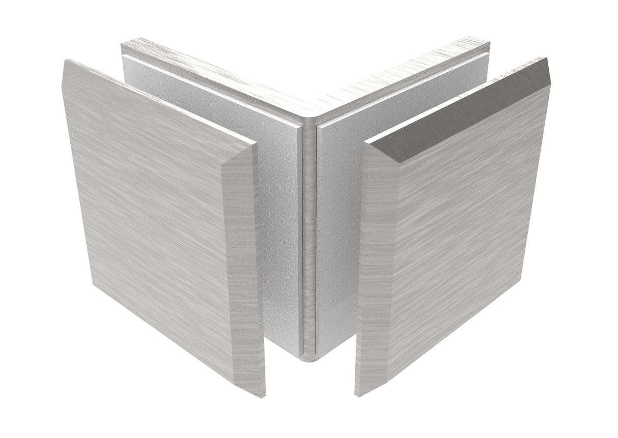 Držák skla, Zamak, 90°, T 8-10 mm