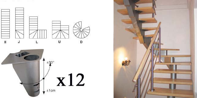 Schodiště SEGMENT NS240 sada V 2450-2230mm, set 12