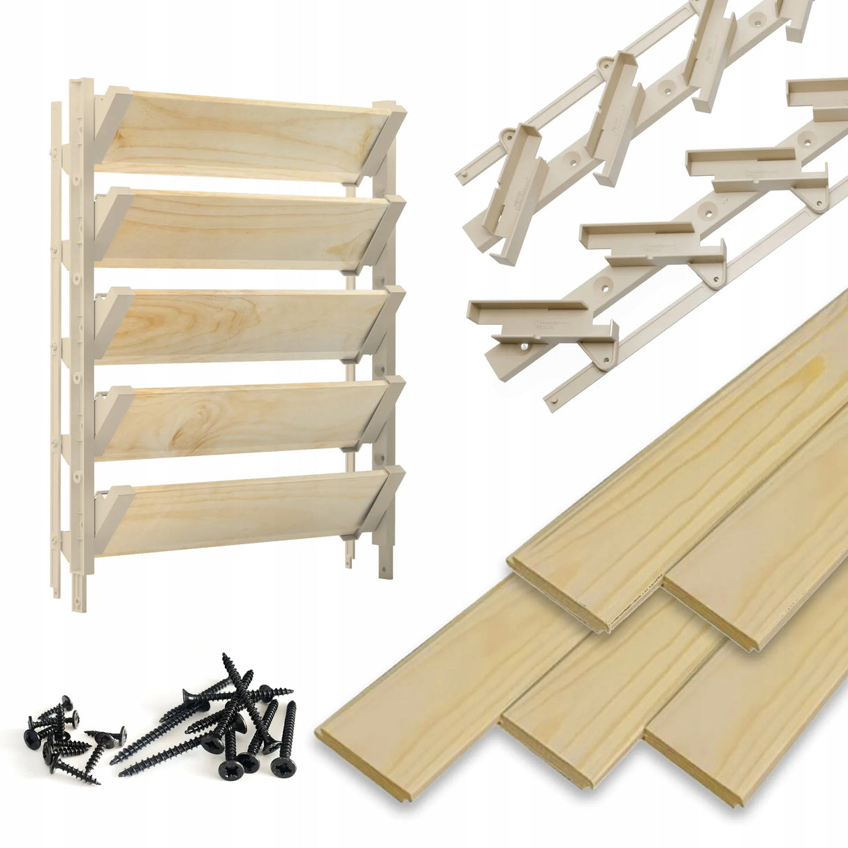 Pohyblivý plastový systém - žalúziový - pár (ľavý + pravý)