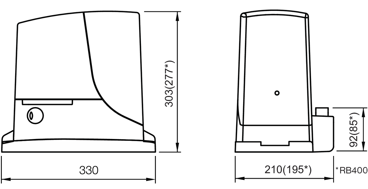 Sada pohonu NICE ROBUS400 set, max 400kg