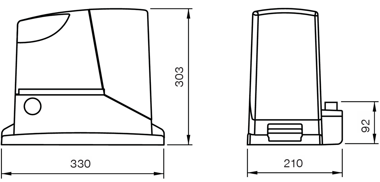 NICE pohon pro posuv. brány, max 1000kg