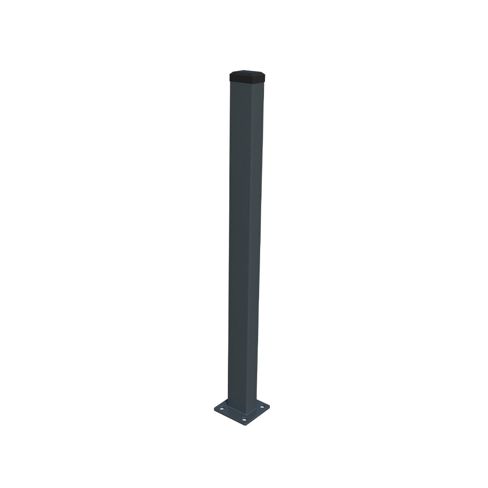 Stĺpik 60x40mm s pätkou ZnPVC 1800mm antracit