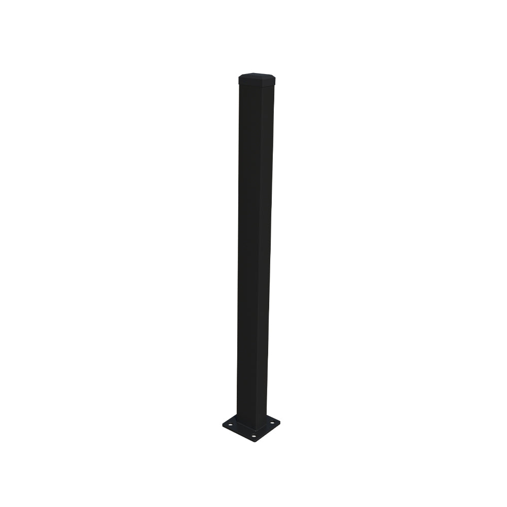 Sloupek 60x40mm s patkou ZnPVC 1800mm černá matná