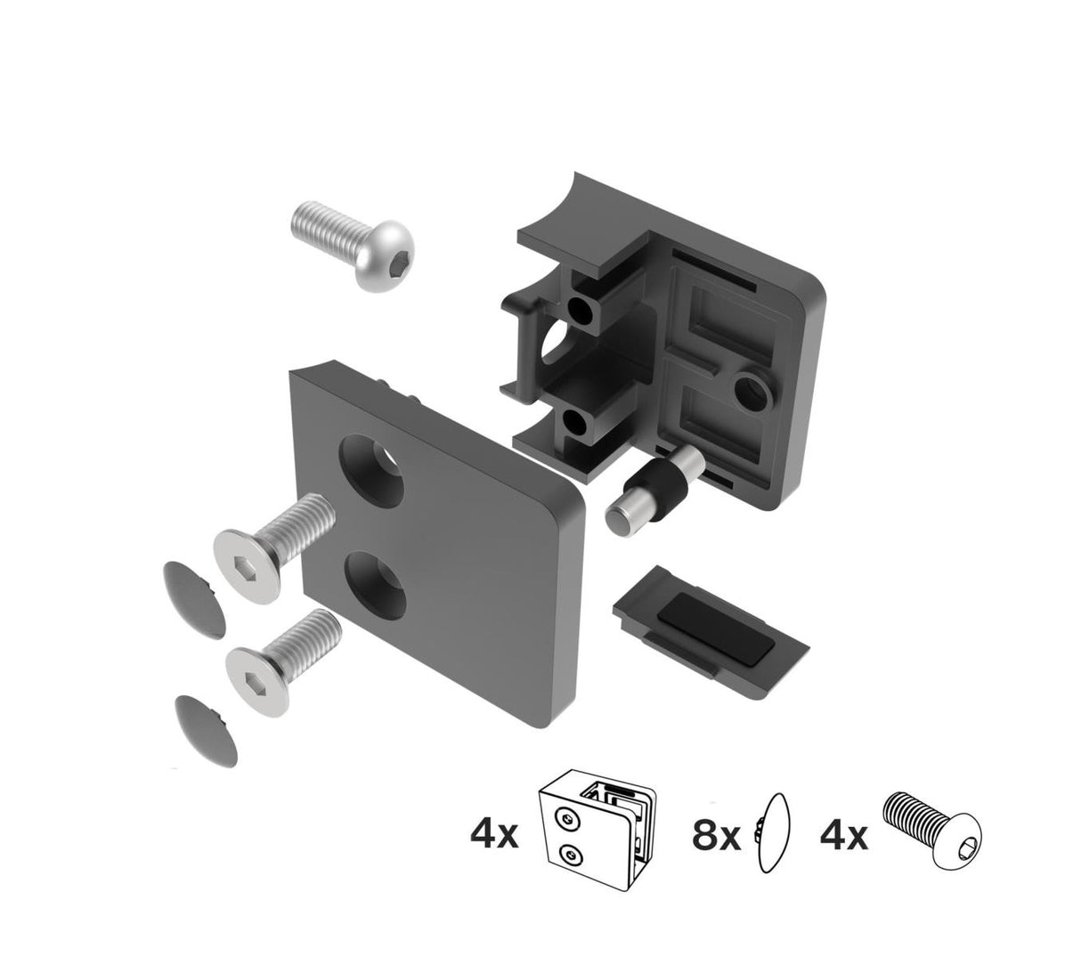 Držák skla, zábradlí