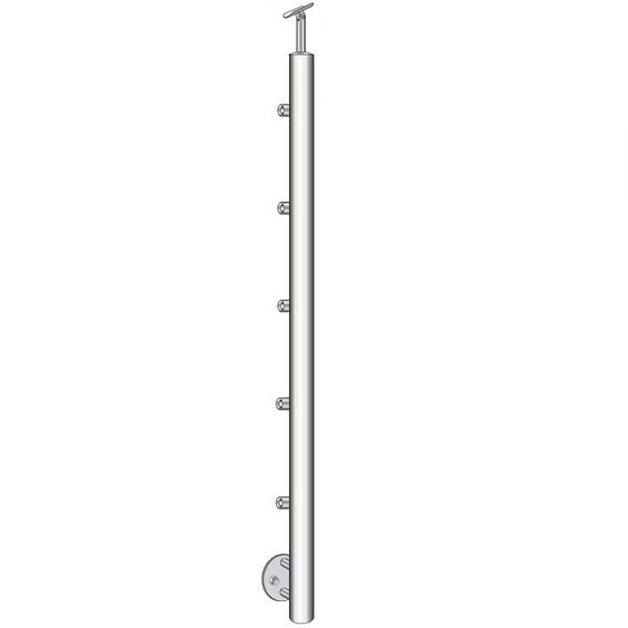 Sloupek antikor D42,4-5x12,v=100cm,BK-schod.,lesk