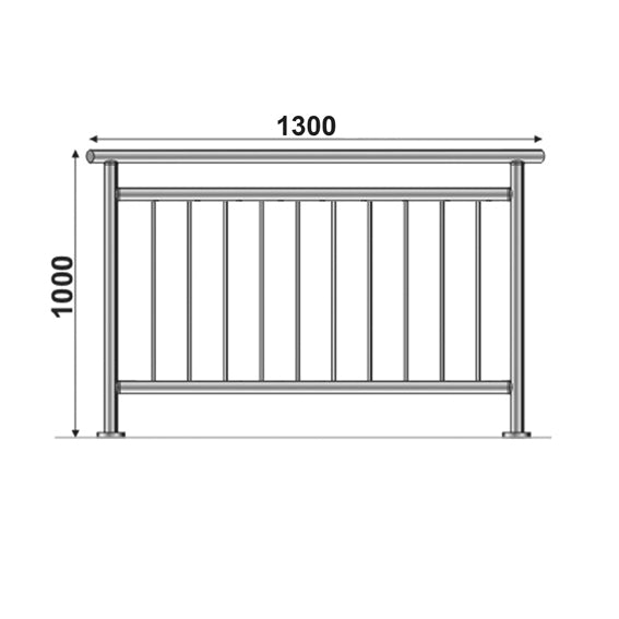 Zábradlí vertikálni VR AISI304, D42,4/d12vertical/