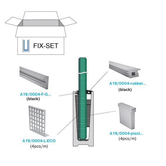 Kotvění vrchní SL sklo těsnění