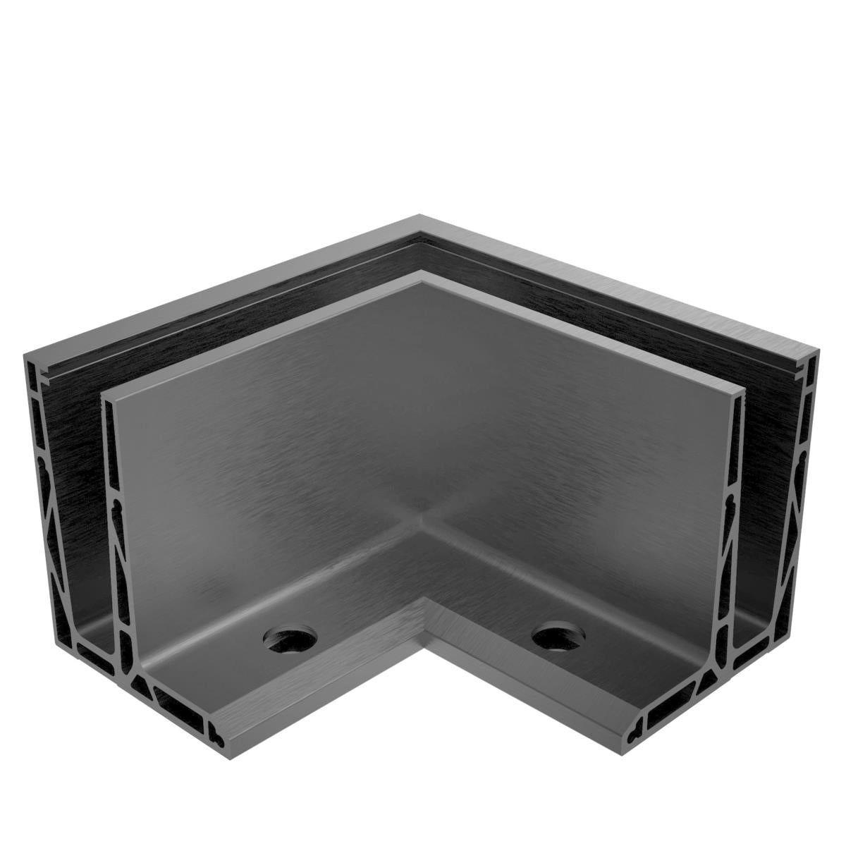 Kotvění vrchní - sklo hliník AL/ELOX/Satin