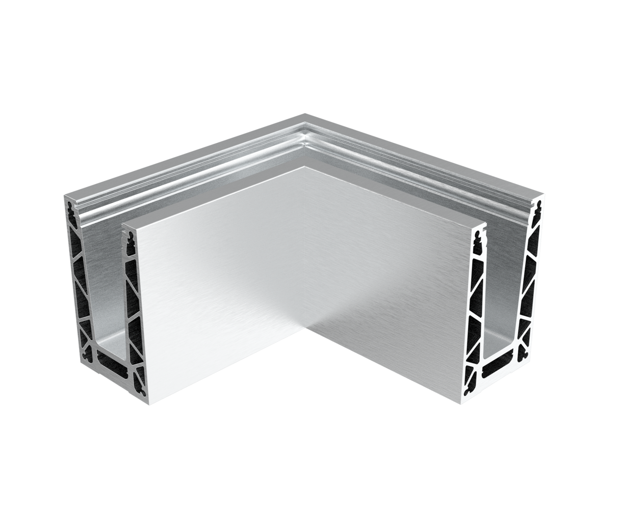 Kotvění vrchní - sklo hliník AL/ELOX/Satin L195mm,