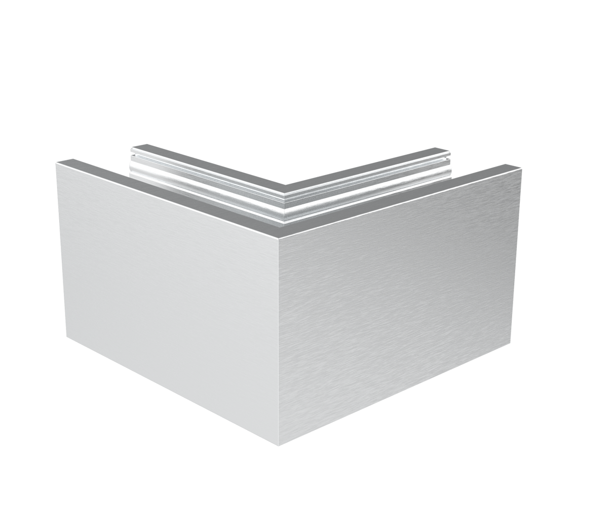 Kotvění vrchní - sklo hliník AL/ELOX/Satin L195mm,