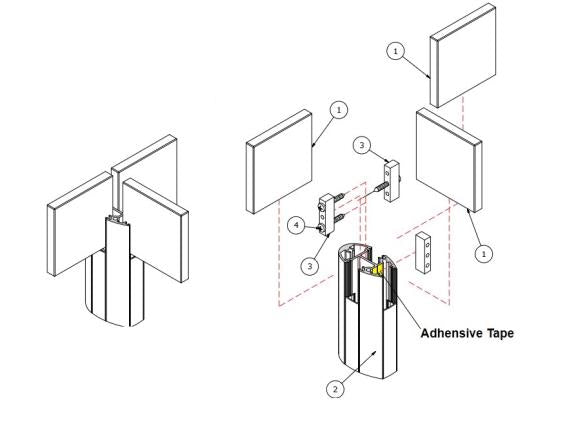 Sloupek hlinik, VK-rovné rohový R