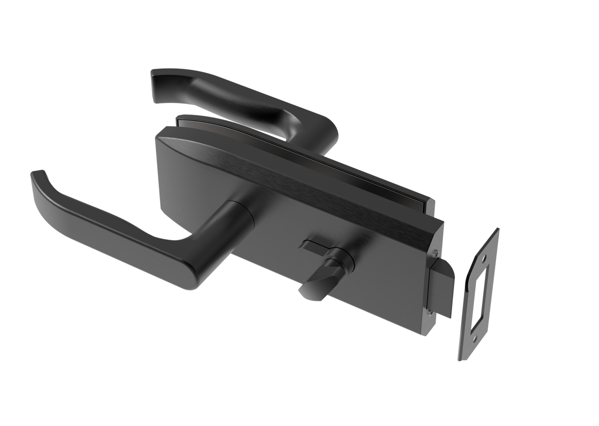 Zámek pro skleněné dveře inox, glass t 8,10,12mm BLACK