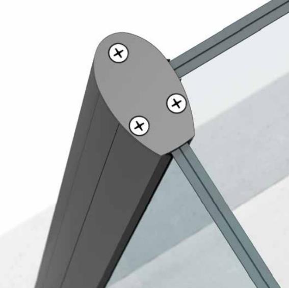 Sloupek hlinik, VK-rovné rohový R