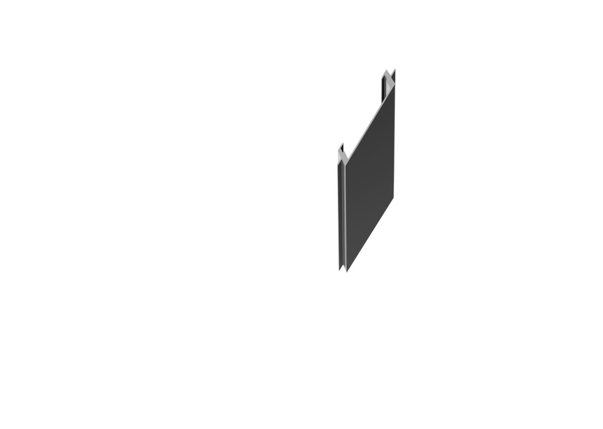 Krycí lišta úzká šikmá pro sloupkové profily 20mm R7016