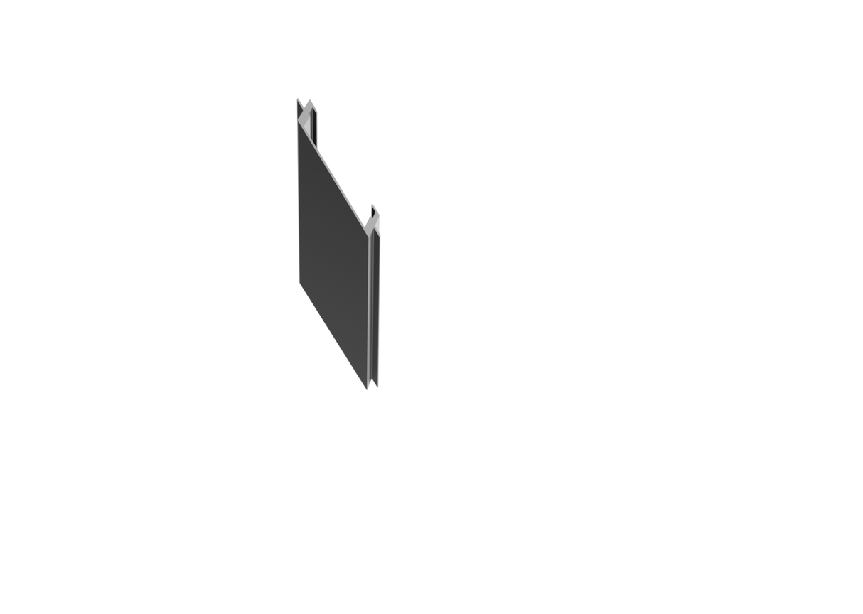 Krycí lišta úzká šikmá pro sloupkové profily 20mm R7016