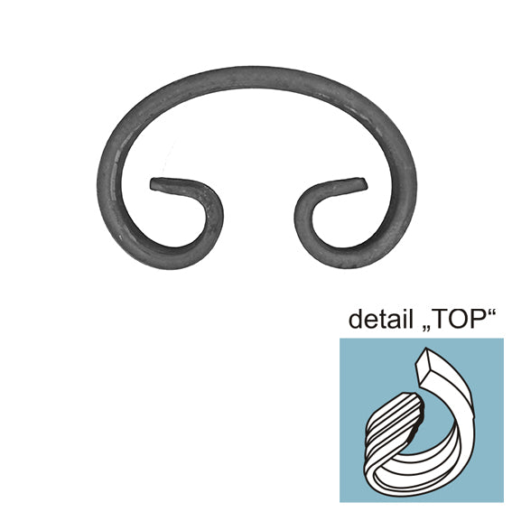 Céčko h115, b75, 12x6mm