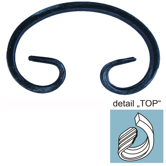 Kovaný komponent C h150, b80, 12x6mm