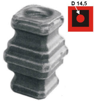 Výkovek,kovaný prvek,plot h68x40mm