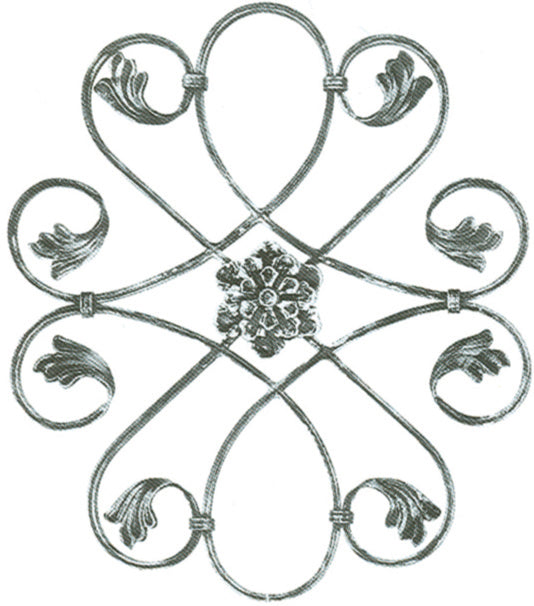 Rozeta kovaná,květ list, plot,brána,zábradlí 510x5