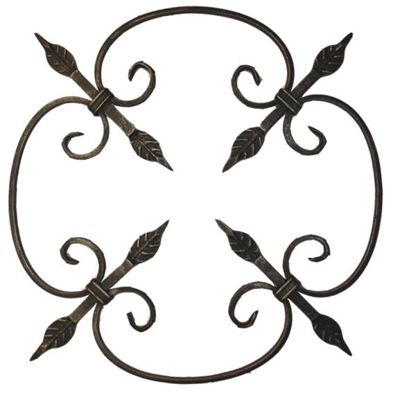 Rozeta kovaná,kované brány h450, b450, 12x6mm