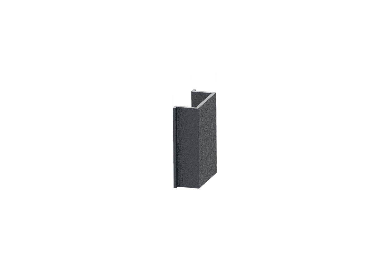 Narrow distance cover strip for post profiles and U-adapter of the fencing system, 20 x 08–30 mm – Anthracite RAL 7016