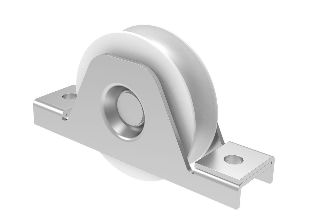 Pojezdové kolečko-V, INOX / NYLON, D80mm