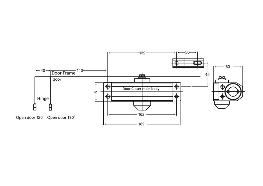 Samozavírač dveří hydraulický