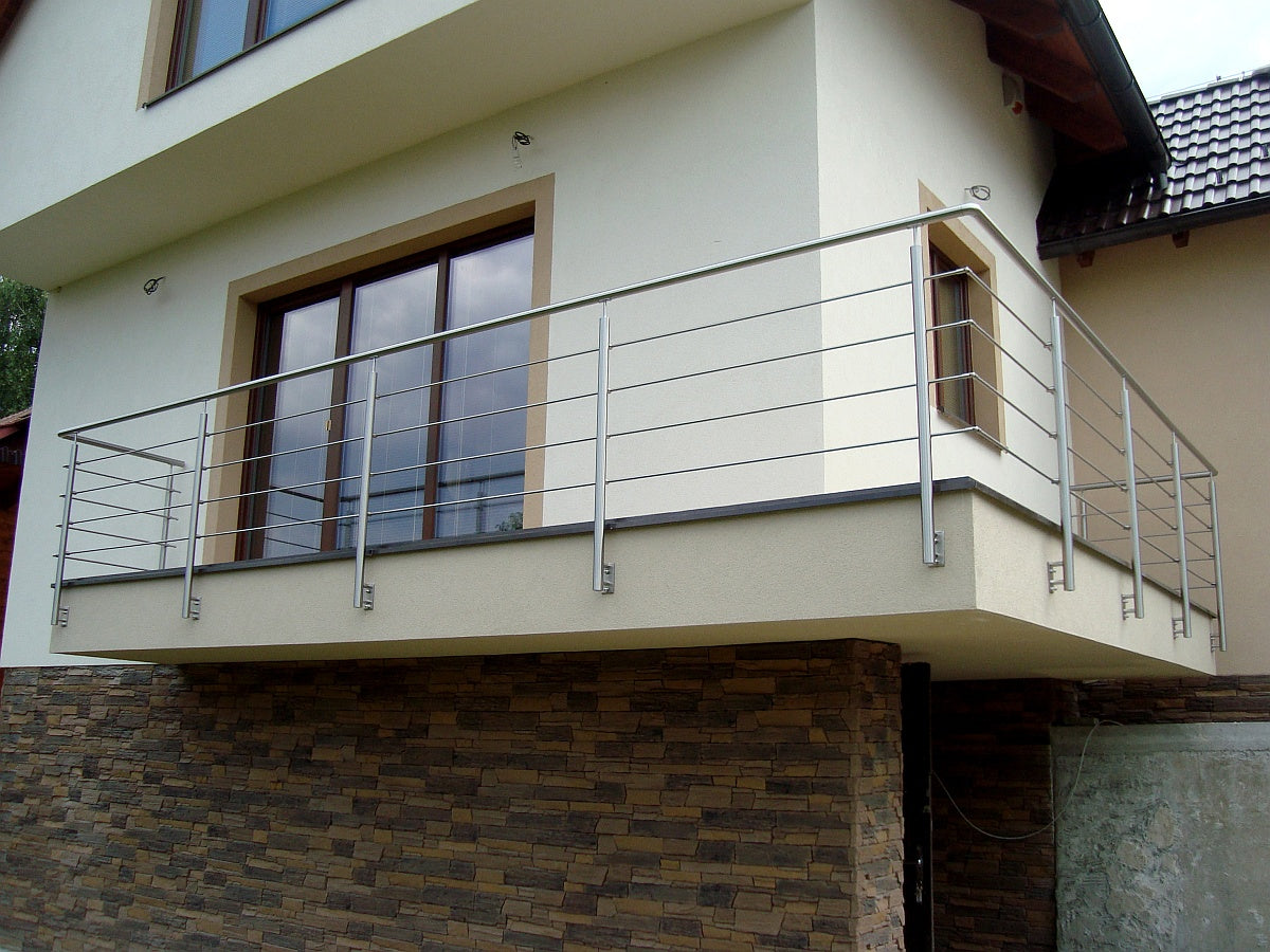 Sloupek nerez, BK-rovné, Lesk AISI304, D42,4x2/4xd