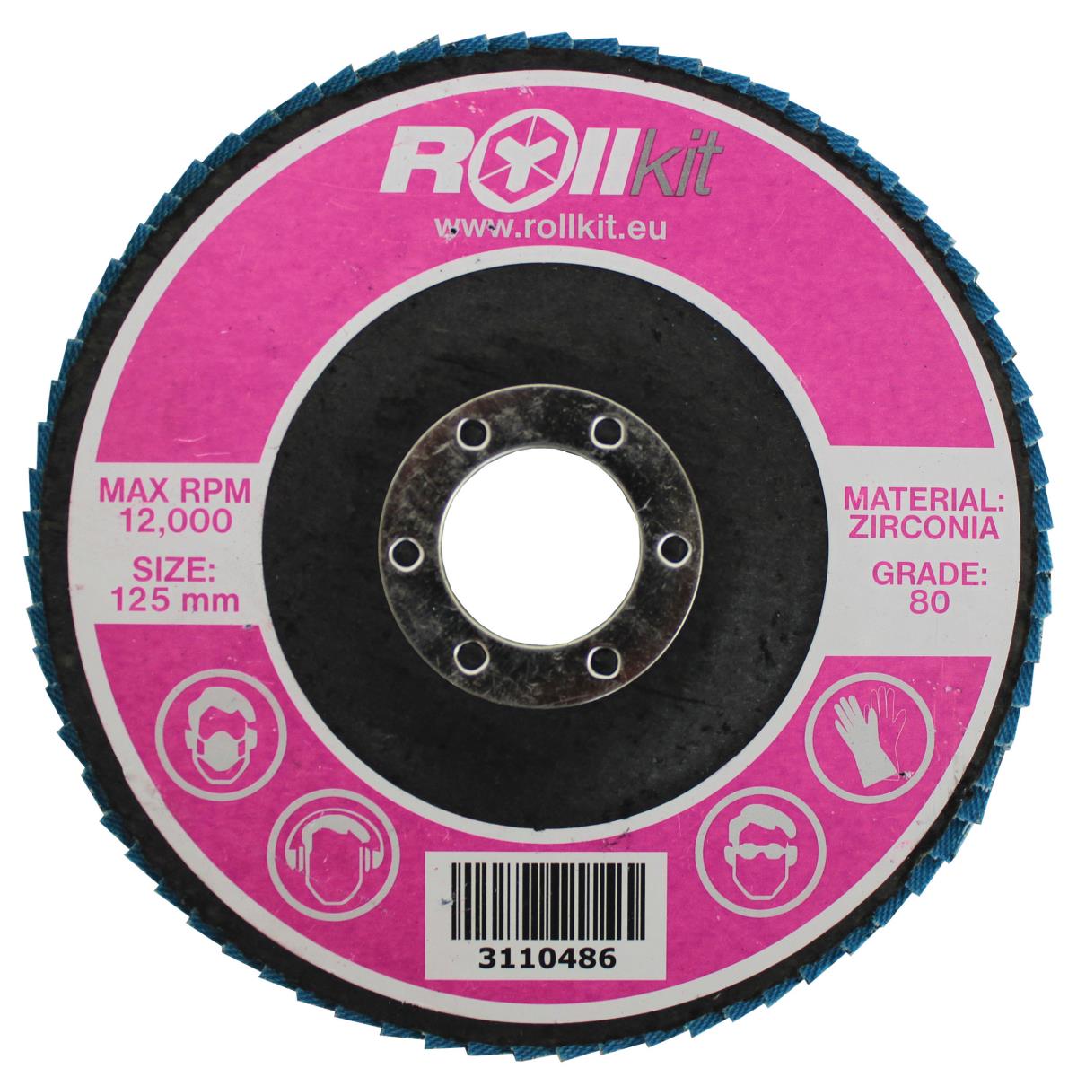 Kotouč lamelový na nerez, D125, d22,2, t7,25 mm, P80