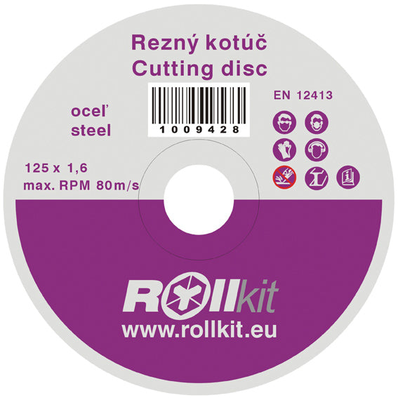 Řezný kotouč na ocel, D125, d22,2, t1,6mm