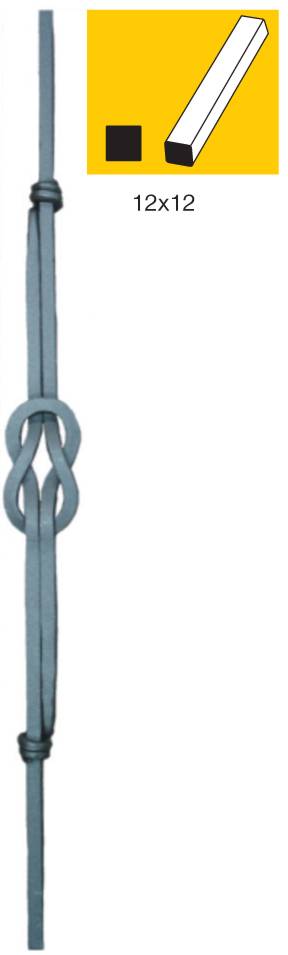 Tyč kovaná,zábradlí,výplň zábradlí, brána 12x12, h