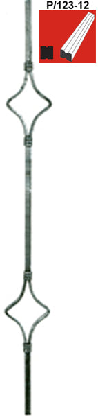 Kovařská výplň zábradlí h900, b95mm, P/123-12x12