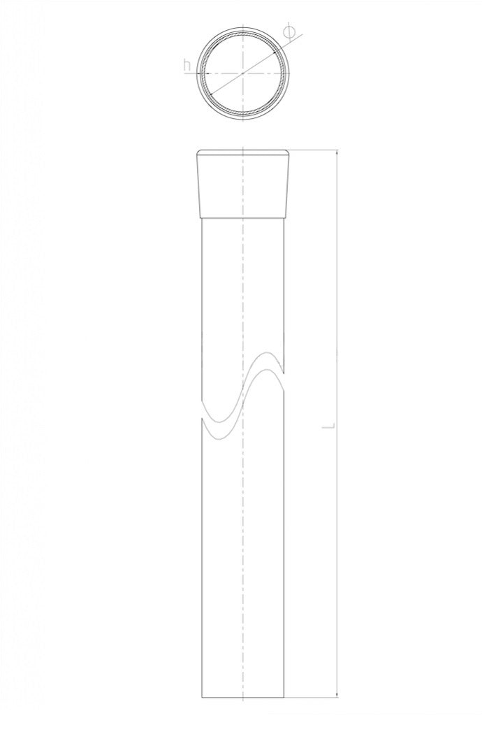 Galvanized post D38mm with PVC cap, 1500mm - Green RAL 6005