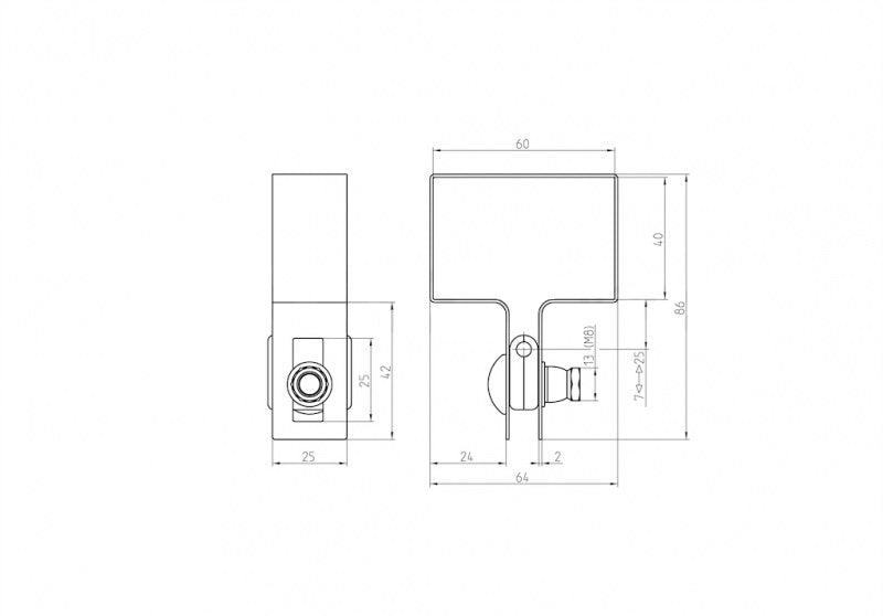 Objímka koncová na JP sloupek Zn