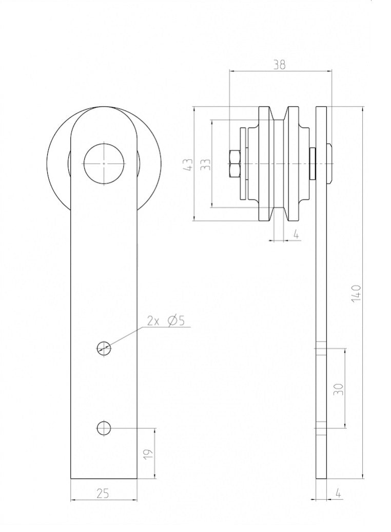 Kování pro posuvné dveře mini - "Hegon"