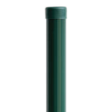 Galvanized post D38mm with PVC cap, 1500mm - Green RAL 6005