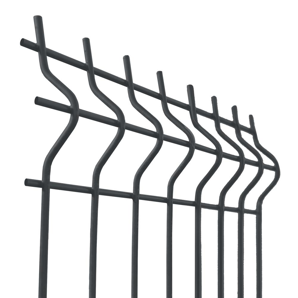 Svařovaný plotový panel 3D ZnPVC 2500x1030x4mm antracit